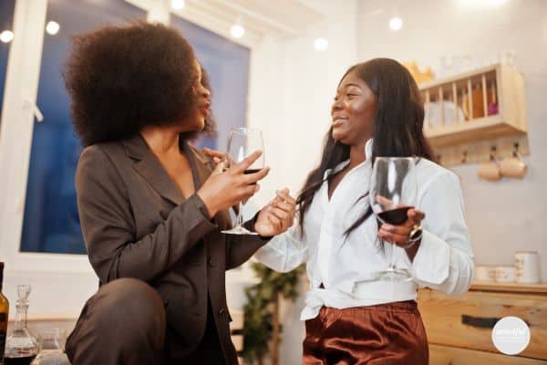 Two African American woman enjoying quality time together