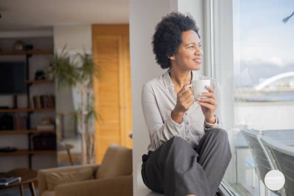 middle-age mom finding time for herself after Mother's day.