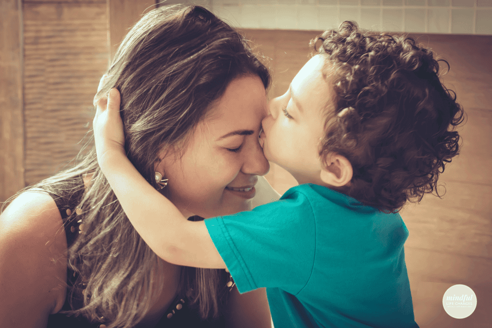 mom embracing her son on mother's day