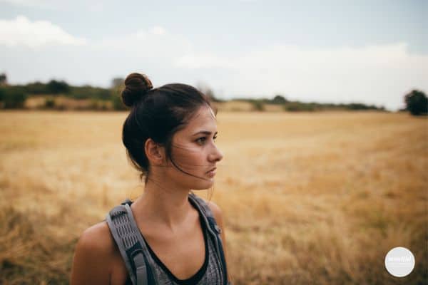 woman facing her fears and determined